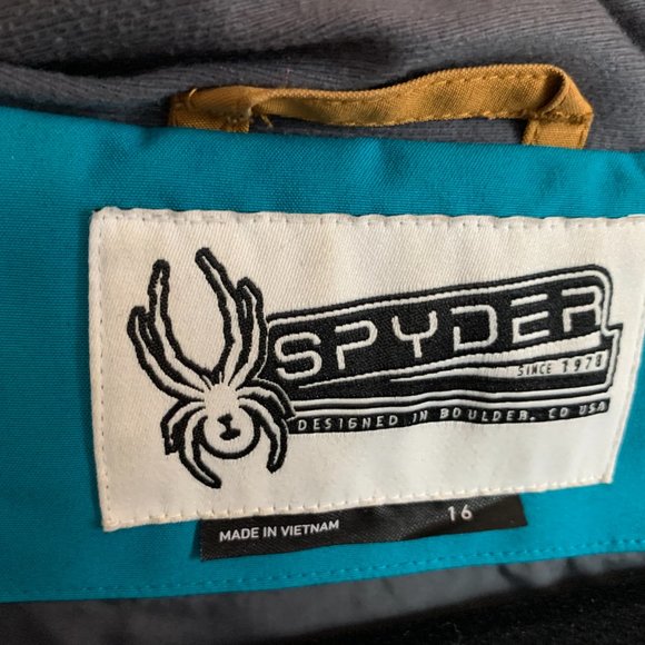 Kids Spyder Trick Synthetic Down Ski Snowboard Jacket - Picture 5 of 6